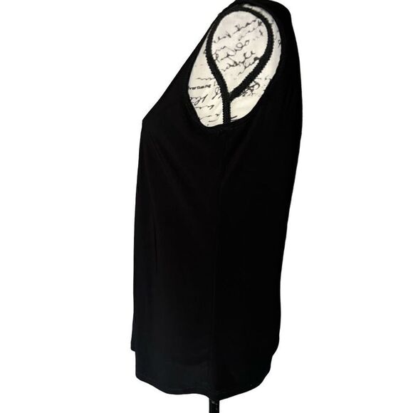 Carole Little black drape dress tank top small - Picture 3 of 5